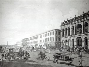 El Tribunal del Alcalde y el Edificio de los Escritores, Calcuta, 1786 de Rev. Edward Thomas Daniell